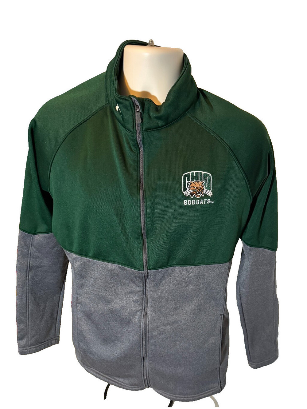 Under Armour Ohio University Bobcats Men XL Dark Green/Gray Full Zip Jacket